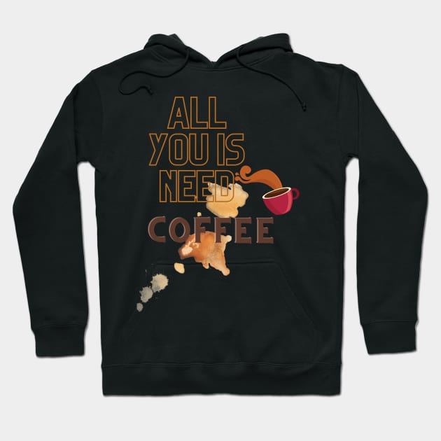 All You Is Need Coffee, 'coffee then cows' Hoodie by hasanclgn